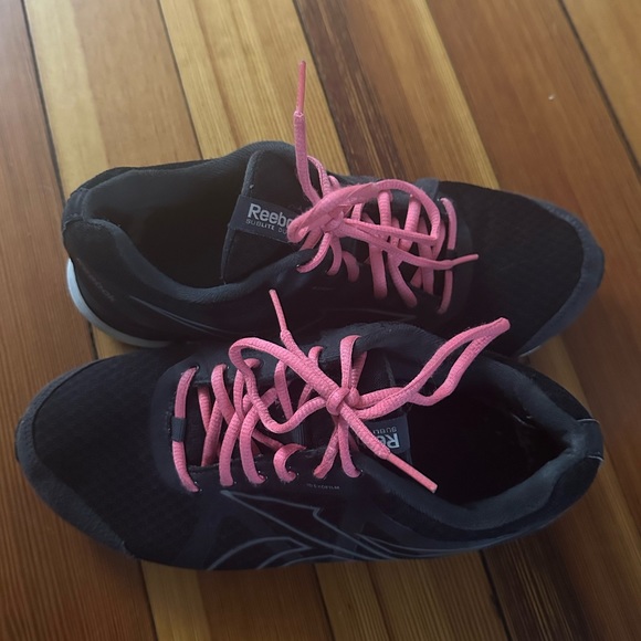 EUC Reebok Sublite Duo Black/HotPink Laces Size 8 - Picture 7 of 8